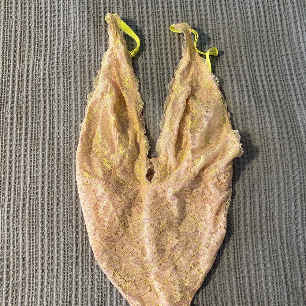 Lace thong bodysuit